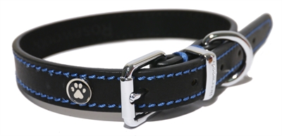 Luxury leather halsband hond leer luxe zwart