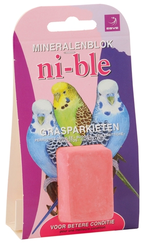 Esve ni-ble mineralenblok grasparkiet roze