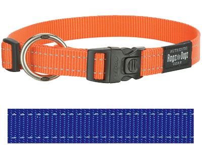 Rogz for dogs fanbelt halsband blauw