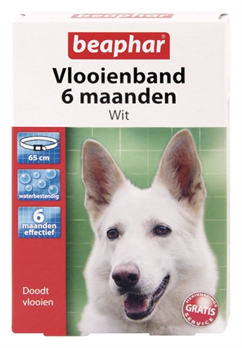 Beaphar vlooienband hond wit 6 mnd