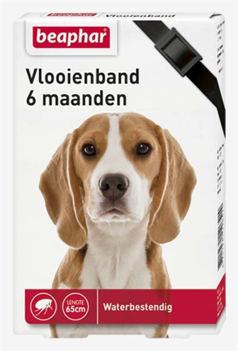 Beaphar vlooienband hond zwart 6 mnd