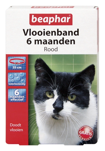 Beaphar vlooienband kat rood