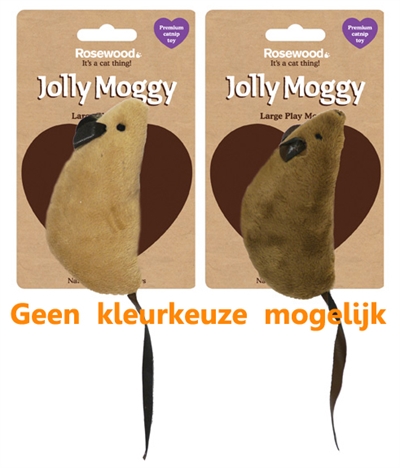 Jolly moggy natural wild speelmuis groot met catnip assorti