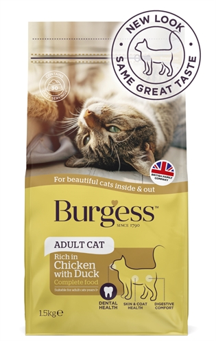 Burgess cat adult rijk aan kip en eend