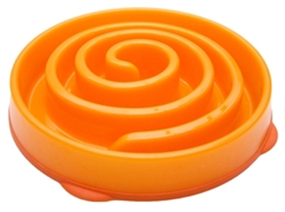 Slo-bowl feeder mini coral spiraal oranje