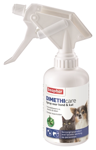 Beaphar dimethicare spray hond / kat tegen vlooien en teken