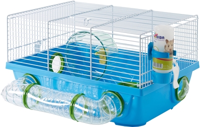 Savic hamsterkooi billy metromet buis blauw