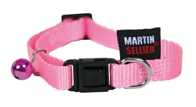 Kattenhalsband nylon uni roze