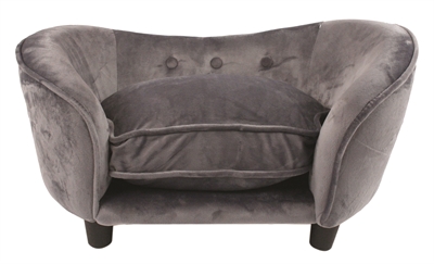 Enchanted hondenmand sofa ultra pluche snuggle donkergrijs