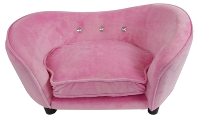 Enchanted hondenmand / sofa ultra pluche snuggle licht roze