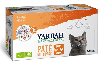 Yarrah organic kat multipack pate zalm / kalkoen / rund