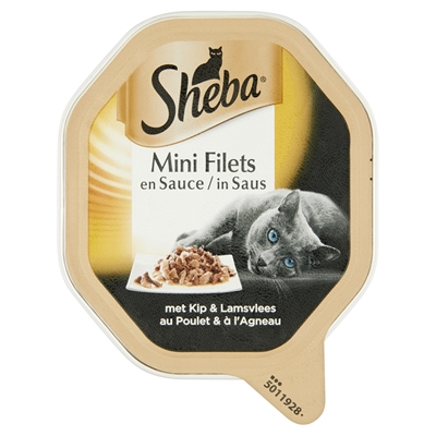 Sheba alu mini filets kip / lam in saus