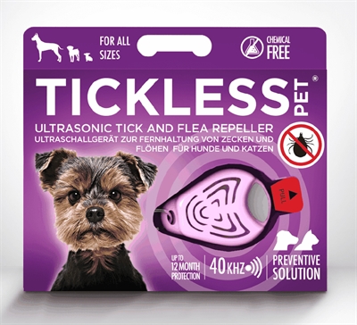 Tickless teek en vlo afweer voor hond en kat roze