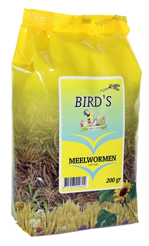 Birds meelwormen gedroogd