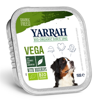 Yarrah dog alu brokjes vega met rozenbottels