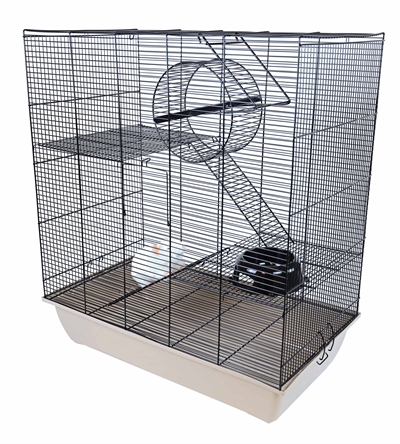 Interzoo rattenkooi rat 70 zwart / beige