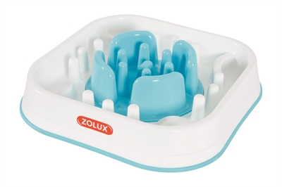 Zolux anti-schrok voerbak blauw / wit