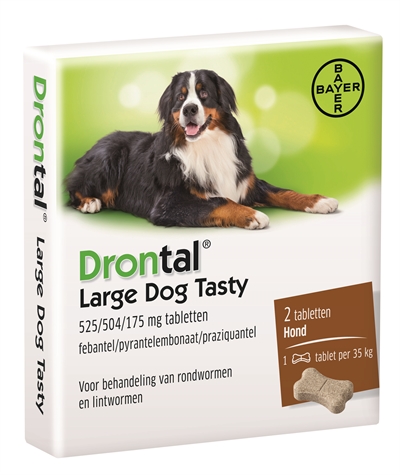 Bayer drontal ontworming hond l tasty