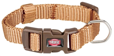 Trixie halsband hond premium karamel beige