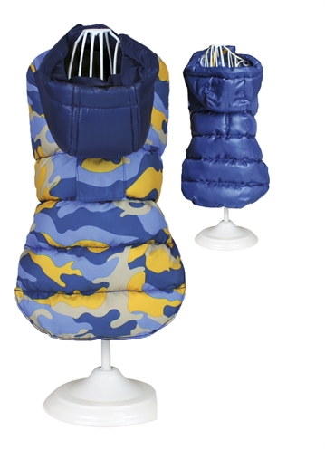 Croci hondenjas military tweezijdig blauw / camouflage