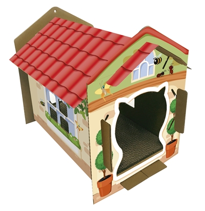 Croci kattenhuis villa print karton