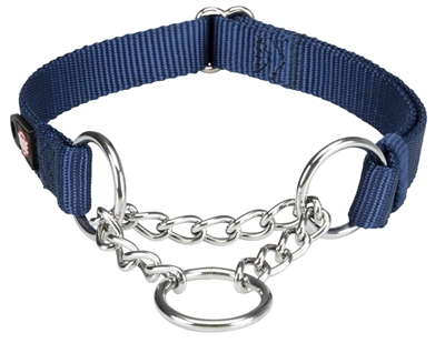 Trixie halsband hond premium anti-trek indigo