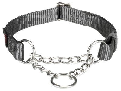 Trixie halsband hond premium anti-trek grijs