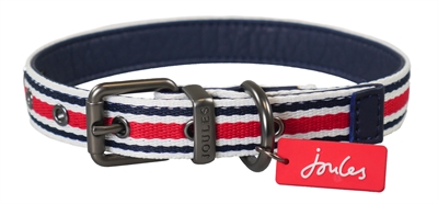 Joules halsband hond coastal gestreept rood