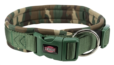 Trixie halsband hond premium neopreen camouflage groen