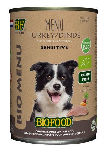 Biofood organic hond kalkoen menu blik