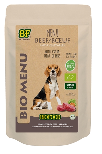 Biofood organic hond rund menu pouch