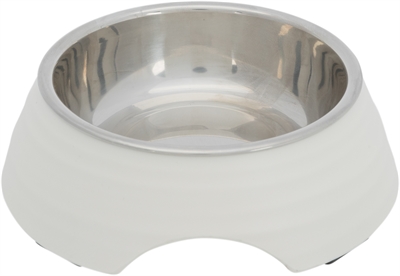 Trixie voerbak hond melamine / rvs wit