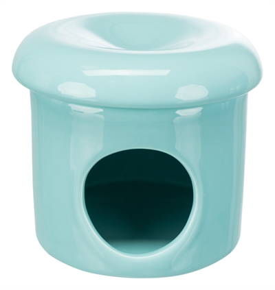 Trixie speelhuis muizen met deksel keramiek turquoise