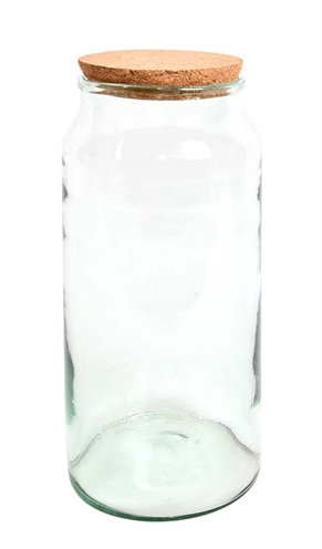 Terrarium fles half open met kurk