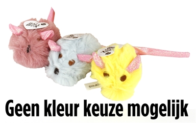 Fofos pluche muis met glitterstaart