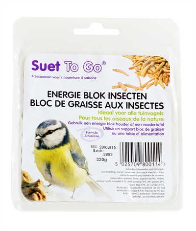 Suet to go energie blok insecten