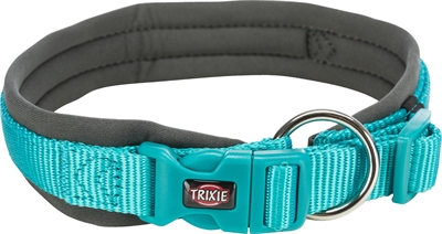 Trixie halsband hond premium neopreen oceaan blauw / grijs