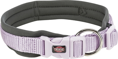 Trixie halsband hond premium neopreen lila / grijs