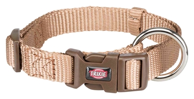 Trixie halsband hond premium karamel beige