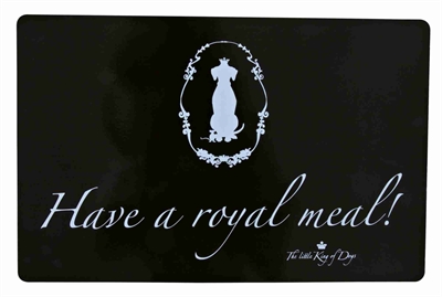 Trixie placemat king of dogs have a royal meal! zwart