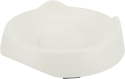 Trixie voerbak / waterbak  kattenhoofd melamine wit