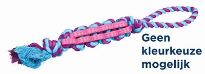 Trixie twisted stick natuurrubber aan touw assorti