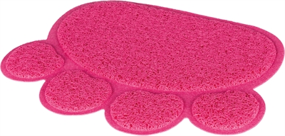 Trixie schoonloopmat voor kattenbakken poot pvc roze