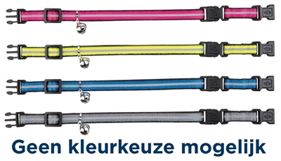 Trixie kattenhalsband met 2 sluitingen reflecterend  assorti