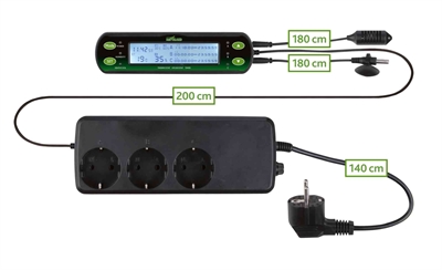 Trixie reptiland thermometer / hygrostaat digitaal 3 schakelingen