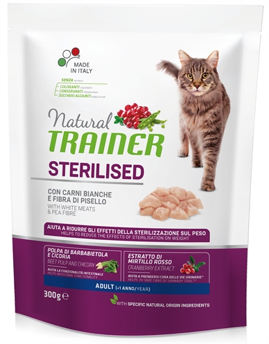 Natural trainer cat sterilised white meat