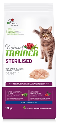 Natural trainer cat sterilised white meat