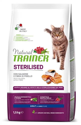 Natural trainer cat sterilised salmon