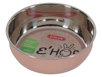 Zolux ehop voerbak inox rvs roze