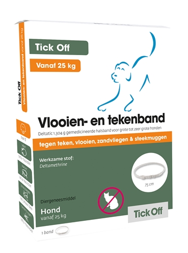 Tick off tekenband grote tot extra grote hond